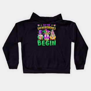 Mardi Gras Let The Shenanigans Begin GnomesKids Kids Hoodie